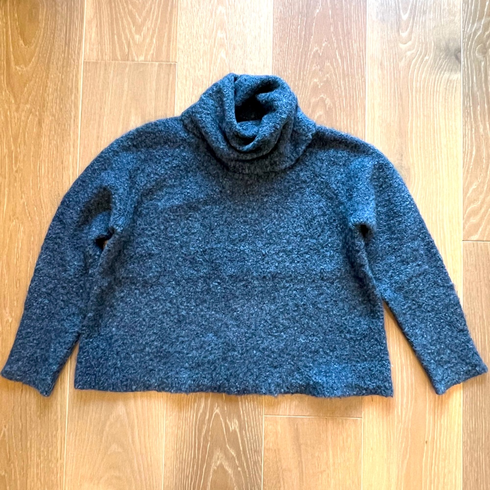 Madewell Wool and Alpaca Blend Turtlekneck Sweater Grey Size Medium